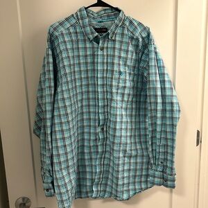 Ariat XXL ProSeries Long Sleeve Button Up Western Shirt Light Blue